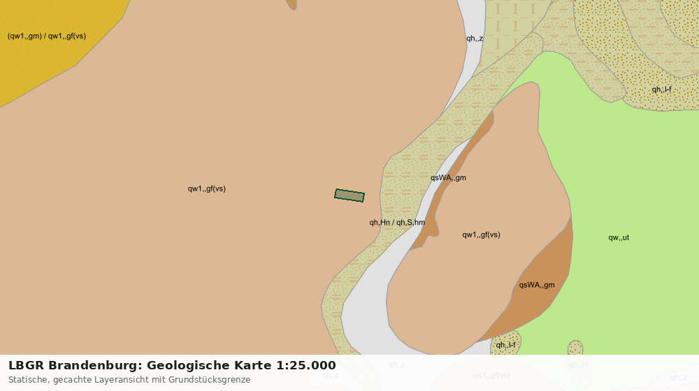 Statische Kartenansicht: LBGR Brandenburg: Geologische Karte 1:25.000
