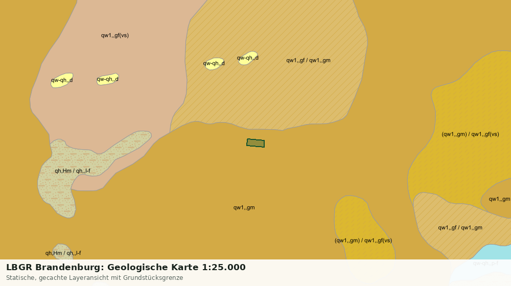 Statische Kartenansicht: LBGR Brandenburg: Geologische Karte 1:25.000