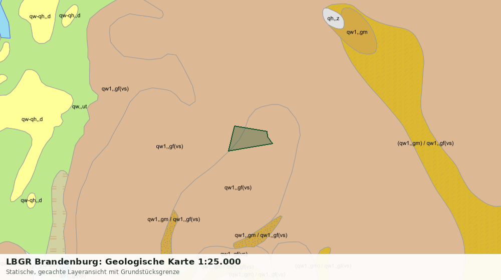 Statische Kartenansicht: LBGR Brandenburg: Geologische Karte 1:25.000
