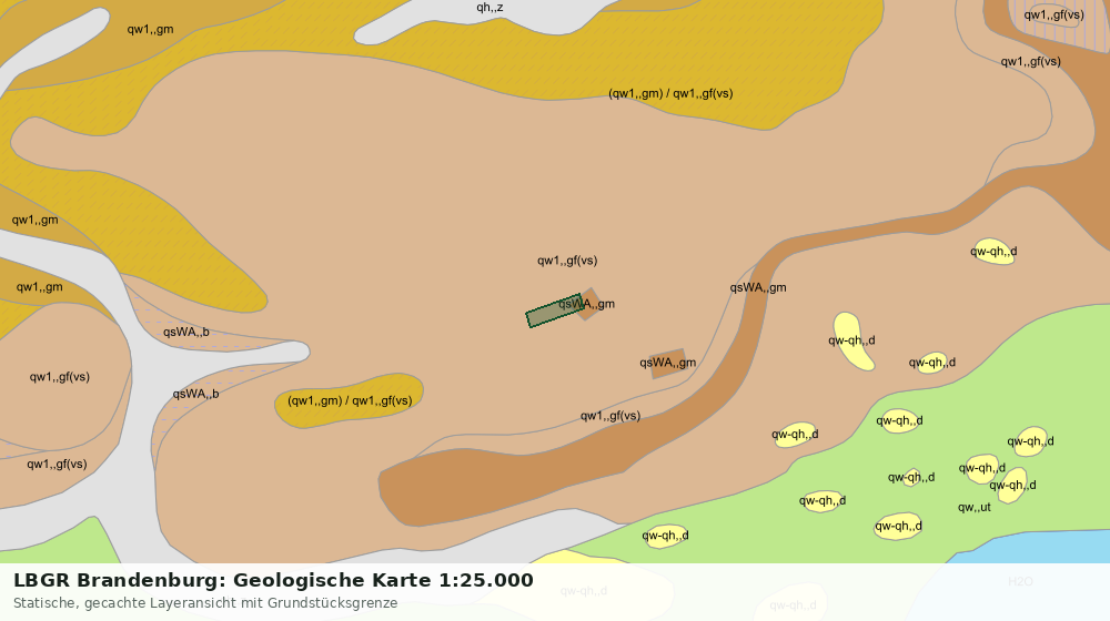 Statische Kartenansicht: LBGR Brandenburg: Geologische Karte 1:25.000