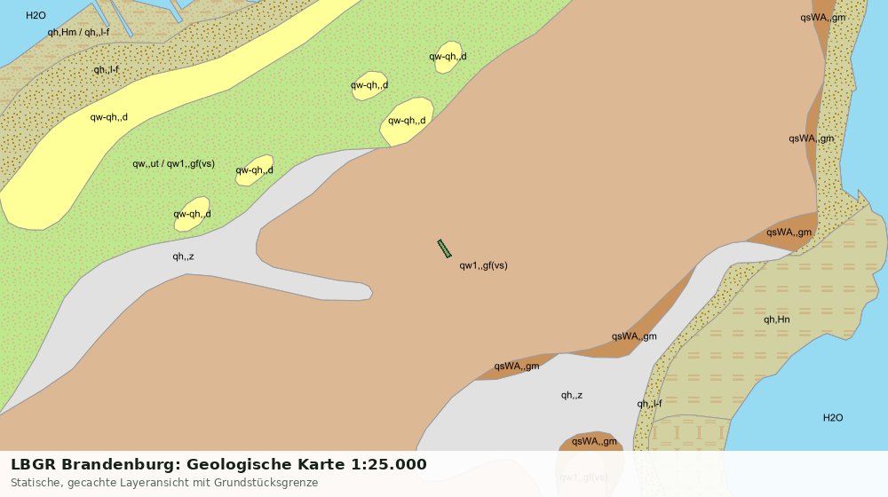 Statische Kartenansicht: LBGR Brandenburg: Geologische Karte 1:25.000