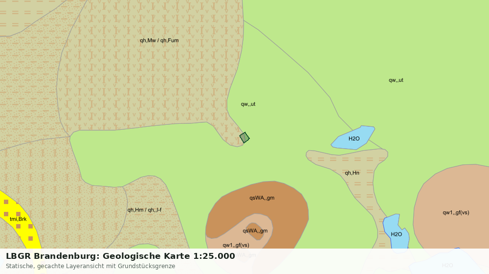 Statische Kartenansicht: LBGR Brandenburg: Geologische Karte 1:25.000