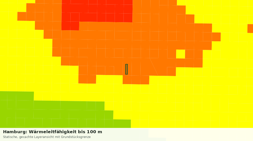 Statische Kartenansicht: Hamburg: Wärmeleitfähigkeit bis 100 m