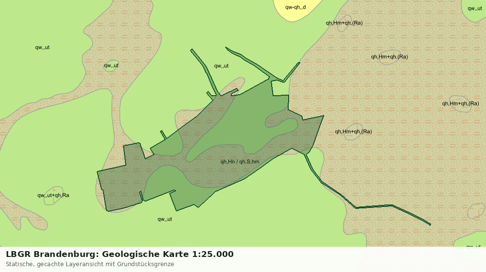 Statische Kartenansicht: LBGR Brandenburg: Geologische Karte 1:25.000