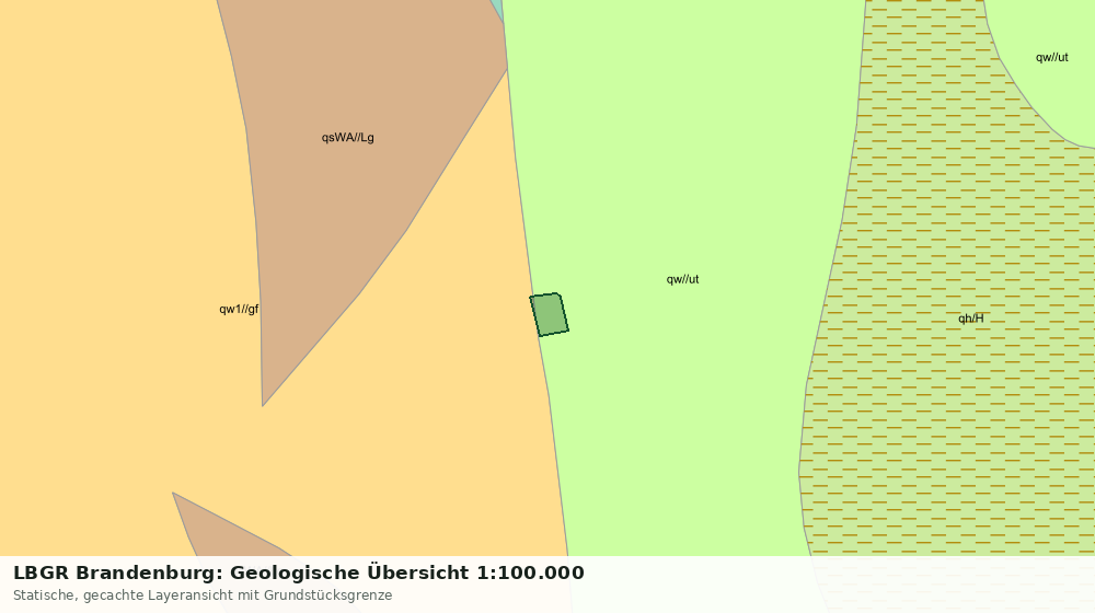 Statische Kartenansicht: LBGR Brandenburg: Geologische Übersicht 1:100.000