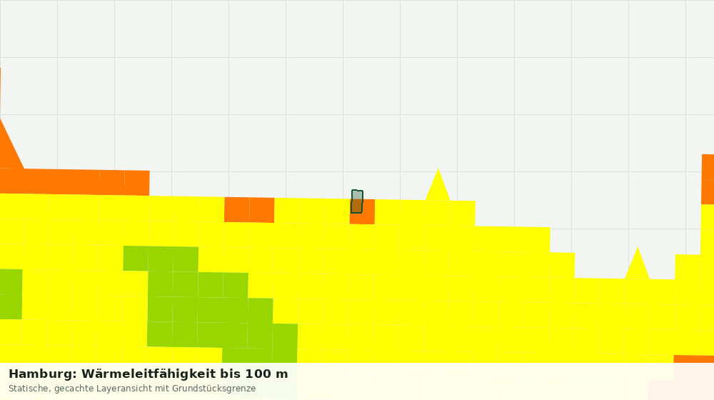 Statische Kartenansicht: Hamburg: Wärmeleitfähigkeit bis 100 m