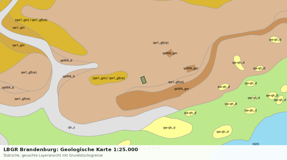Statische Kartenansicht: LBGR Brandenburg: Geologische Karte 1:25.000