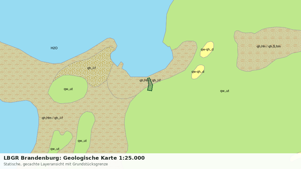 Statische Kartenansicht: LBGR Brandenburg: Geologische Karte 1:25.000