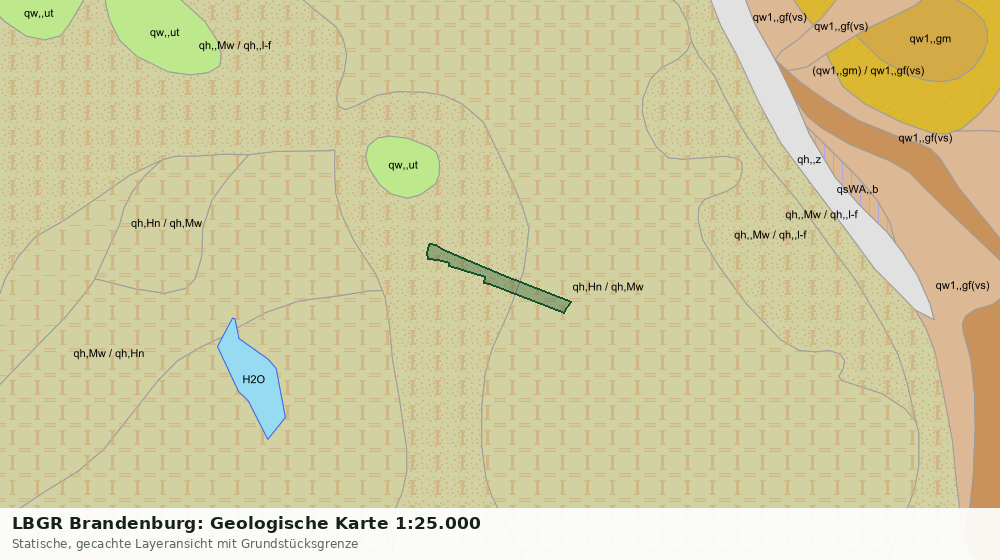 Statische Kartenansicht: LBGR Brandenburg: Geologische Karte 1:25.000