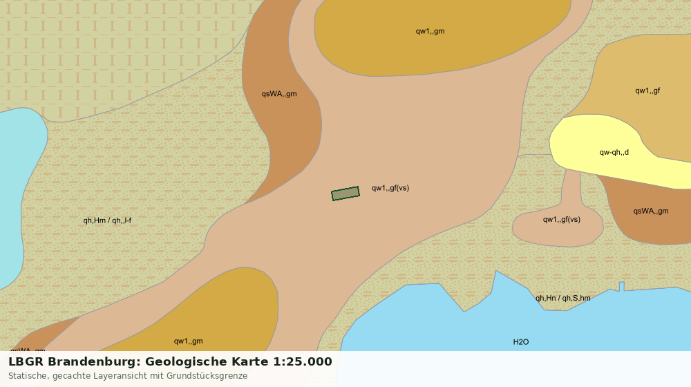 Statische Kartenansicht: LBGR Brandenburg: Geologische Karte 1:25.000