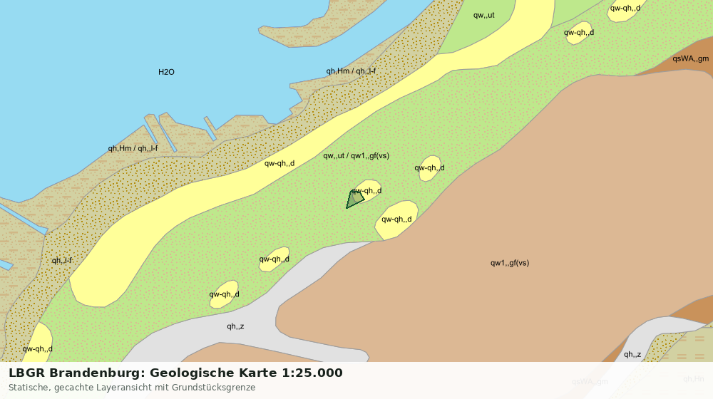 Statische Kartenansicht: LBGR Brandenburg: Geologische Karte 1:25.000
