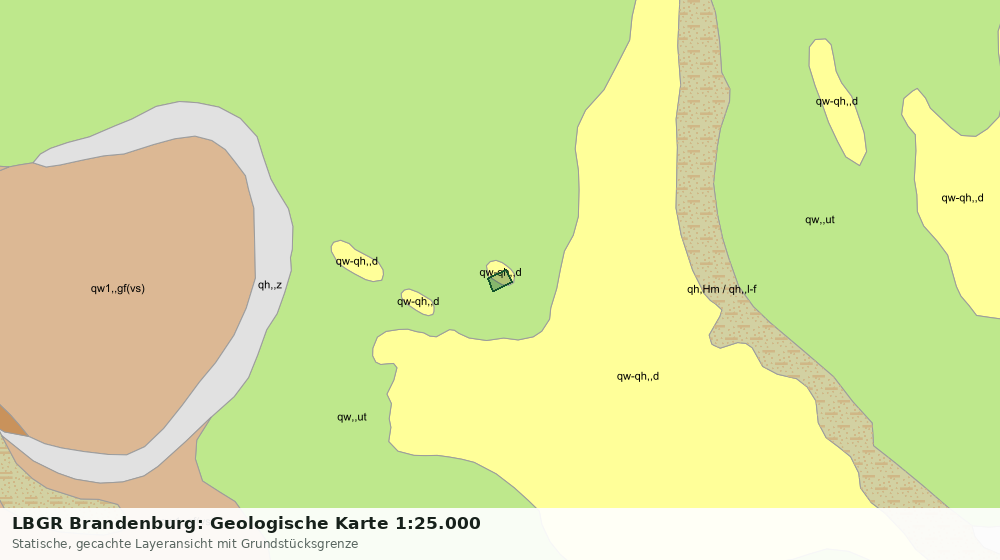 Statische Kartenansicht: LBGR Brandenburg: Geologische Karte 1:25.000