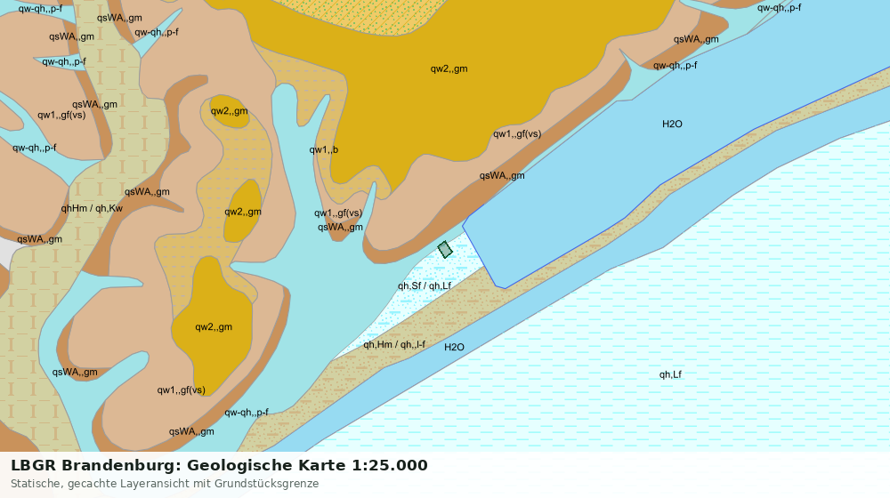 Statische Kartenansicht: LBGR Brandenburg: Geologische Karte 1:25.000