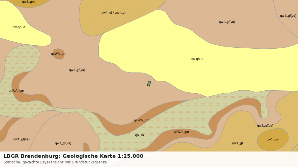 Statische Kartenansicht: LBGR Brandenburg: Geologische Karte 1:25.000