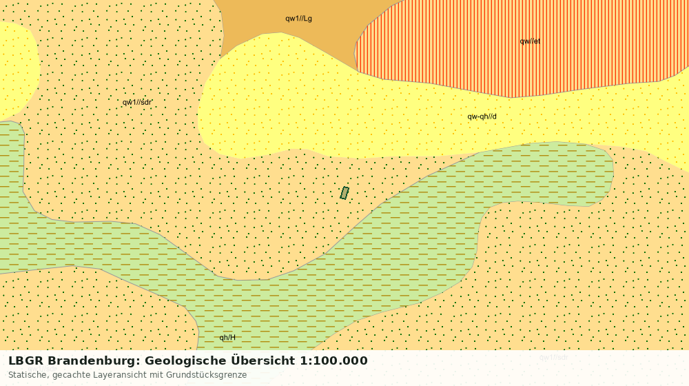 Statische Kartenansicht: LBGR Brandenburg: Geologische Übersicht 1:100.000