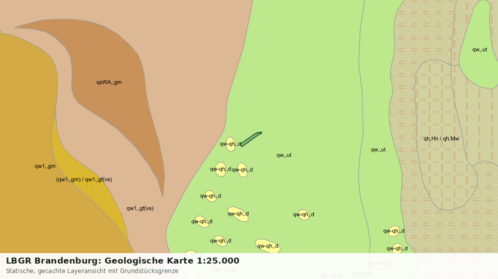 Statische Kartenansicht: LBGR Brandenburg: Geologische Karte 1:25.000