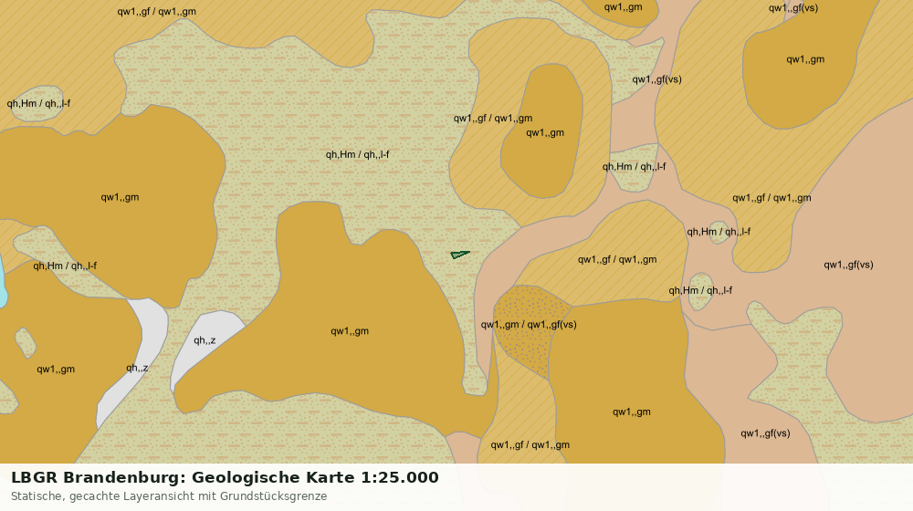 Statische Kartenansicht: LBGR Brandenburg: Geologische Karte 1:25.000