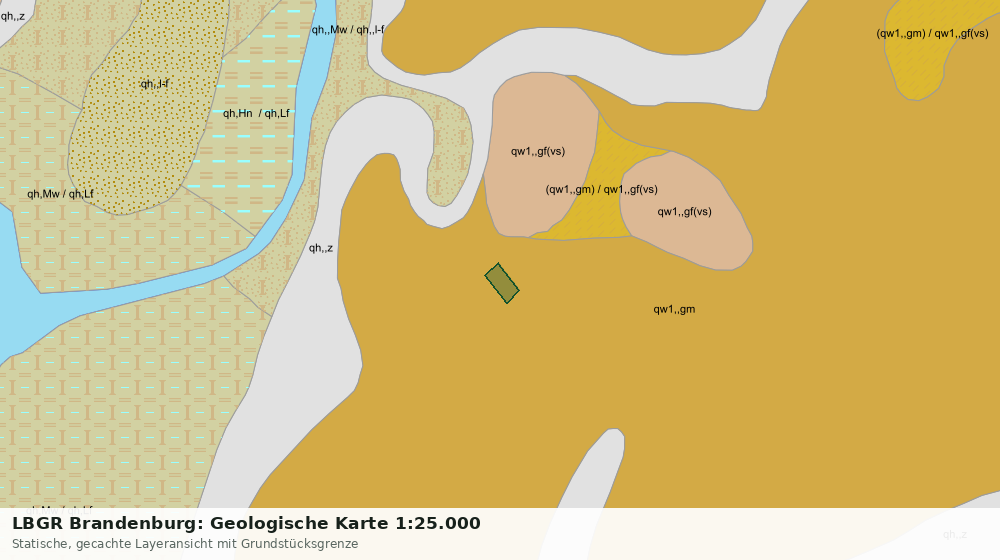 Statische Kartenansicht: LBGR Brandenburg: Geologische Karte 1:25.000