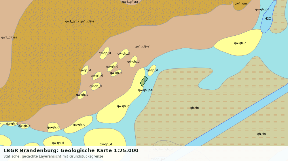 Statische Kartenansicht: LBGR Brandenburg: Geologische Karte 1:25.000