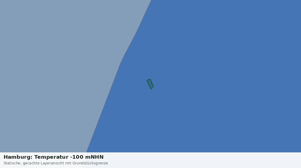 Statische Kartenansicht: Hamburg: Temperatur -100 mNHN