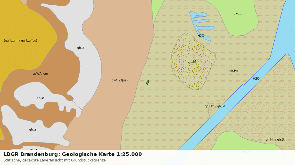 Statische Kartenansicht: LBGR Brandenburg: Geologische Karte 1:25.000