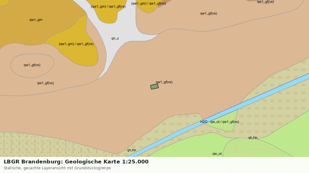 Statische Kartenansicht: LBGR Brandenburg: Geologische Karte 1:25.000