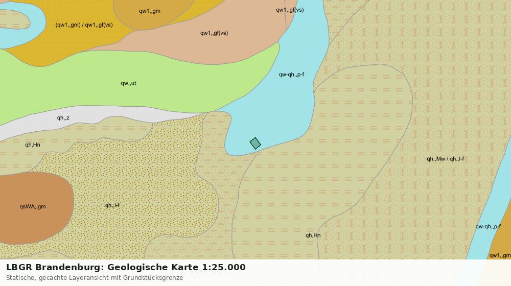 Statische Kartenansicht: LBGR Brandenburg: Geologische Karte 1:25.000