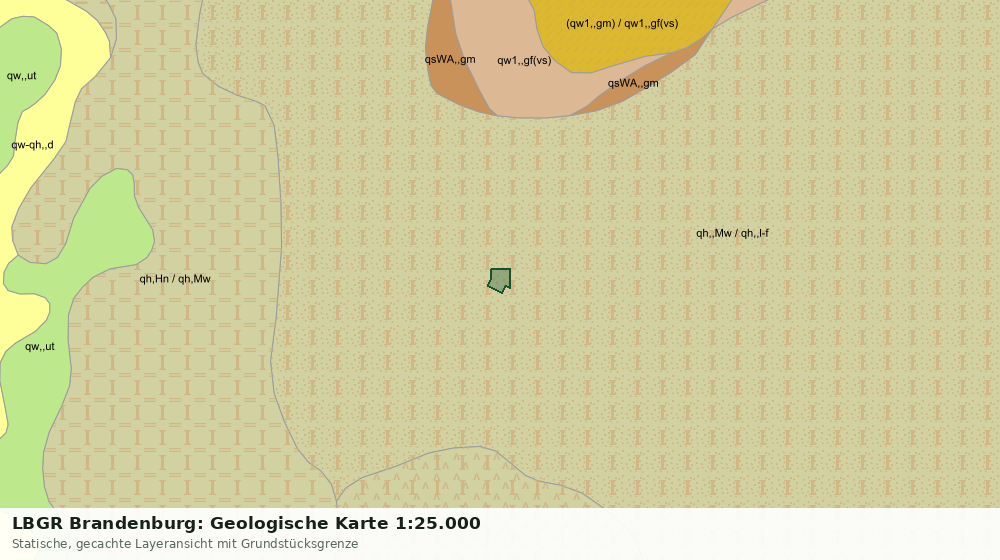 Statische Kartenansicht: LBGR Brandenburg: Geologische Karte 1:25.000