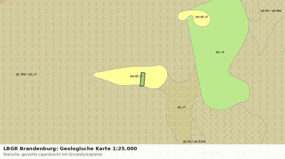 Statische Kartenansicht: LBGR Brandenburg: Geologische Karte 1:25.000