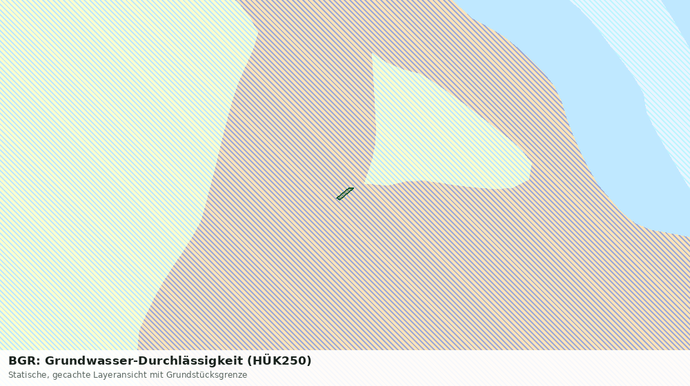 Statische Kartenansicht: BGR: Grundwasser-Durchlässigkeit (HÜK250)