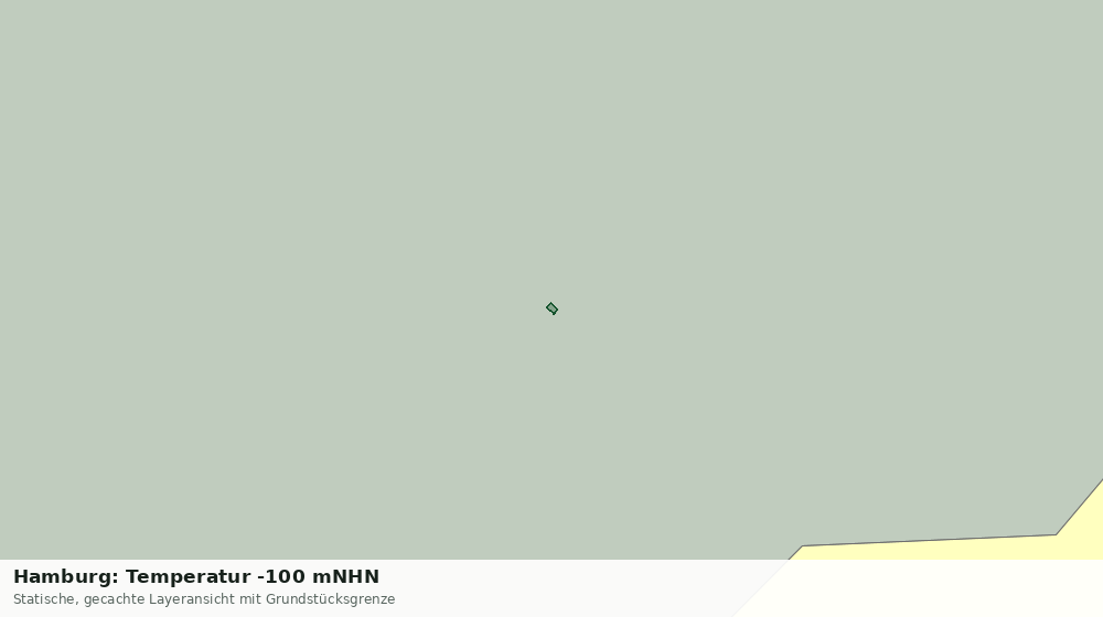 Statische Kartenansicht: Hamburg: Temperatur -100 mNHN
