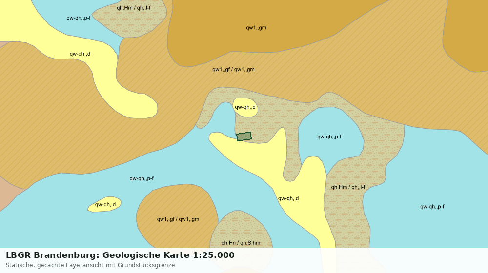Statische Kartenansicht: LBGR Brandenburg: Geologische Karte 1:25.000