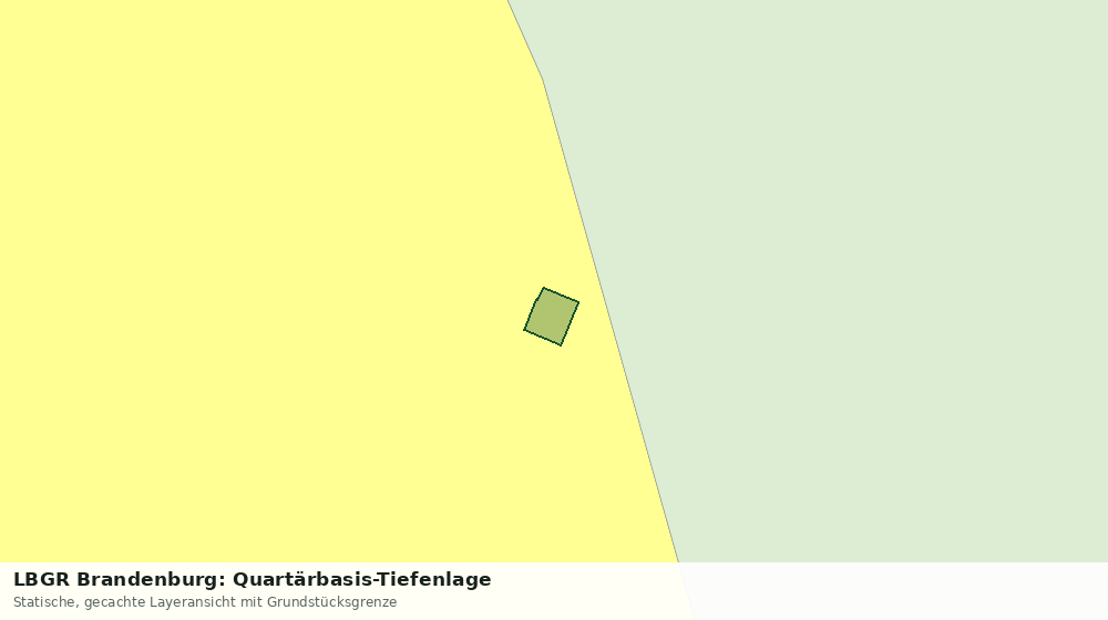 Statische Kartenansicht: LBGR Brandenburg: Quartärbasis-Tiefenlage