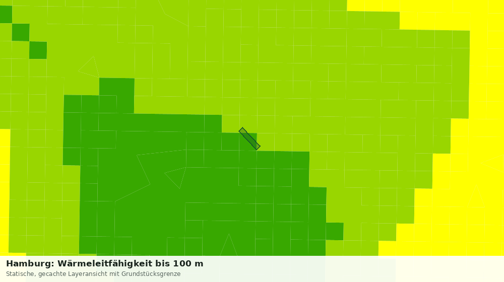 Statische Kartenansicht: Hamburg: Wärmeleitfähigkeit bis 100 m