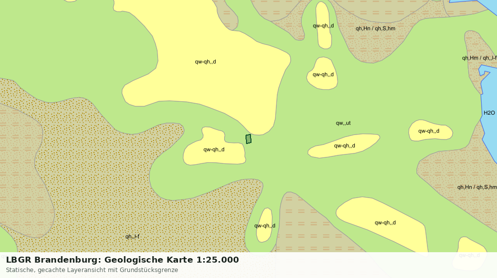 Statische Kartenansicht: LBGR Brandenburg: Geologische Karte 1:25.000