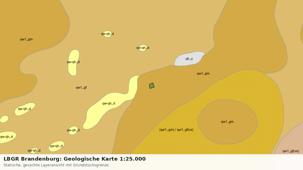 Statische Kartenansicht: LBGR Brandenburg: Geologische Karte 1:25.000