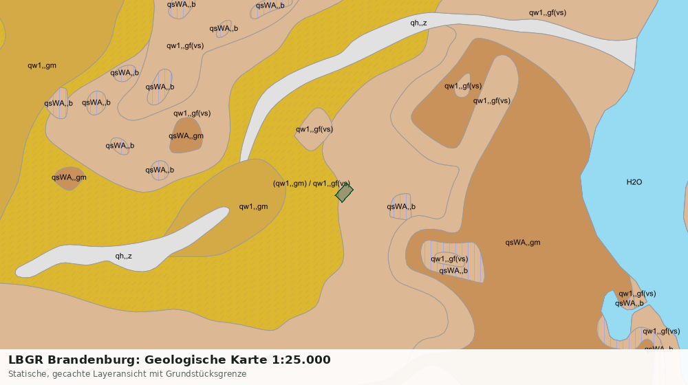 Statische Kartenansicht: LBGR Brandenburg: Geologische Karte 1:25.000