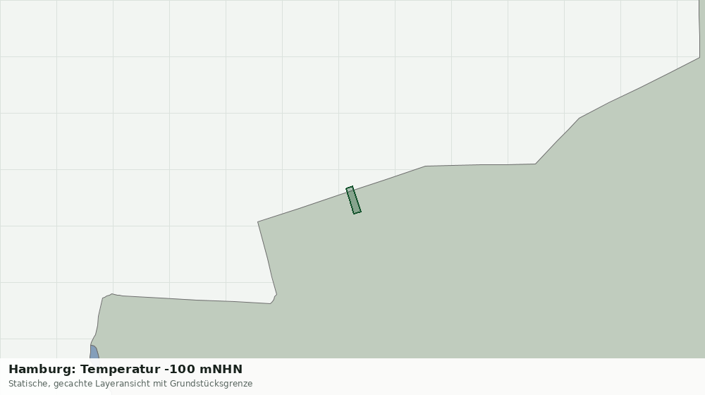 Statische Kartenansicht: Hamburg: Temperatur -100 mNHN