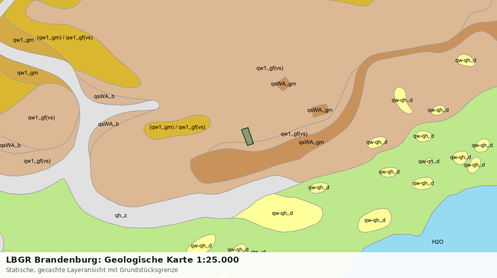 Statische Kartenansicht: LBGR Brandenburg: Geologische Karte 1:25.000