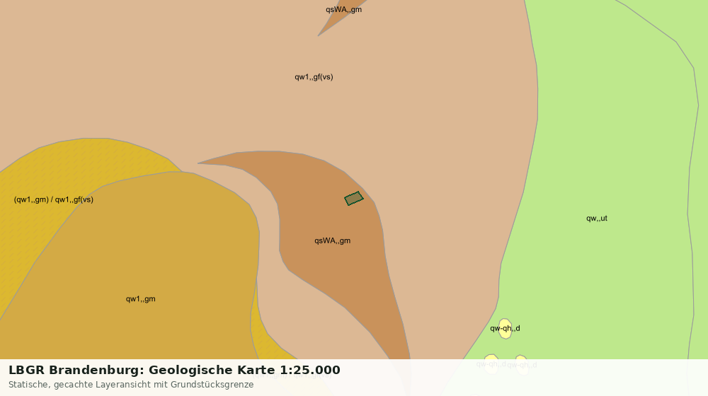 Statische Kartenansicht: LBGR Brandenburg: Geologische Karte 1:25.000