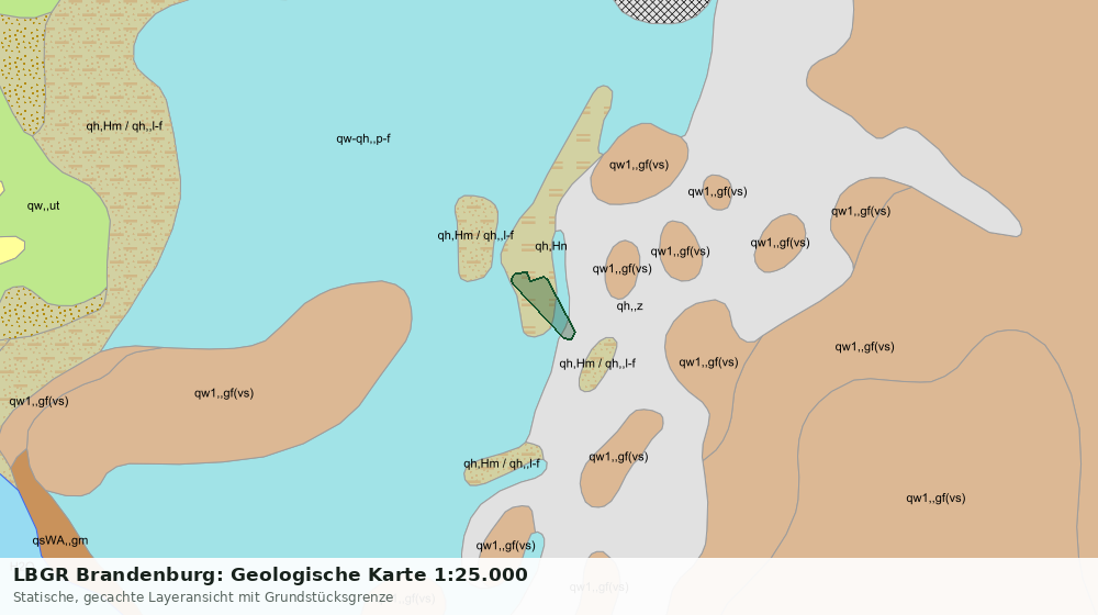 Statische Kartenansicht: LBGR Brandenburg: Geologische Karte 1:25.000