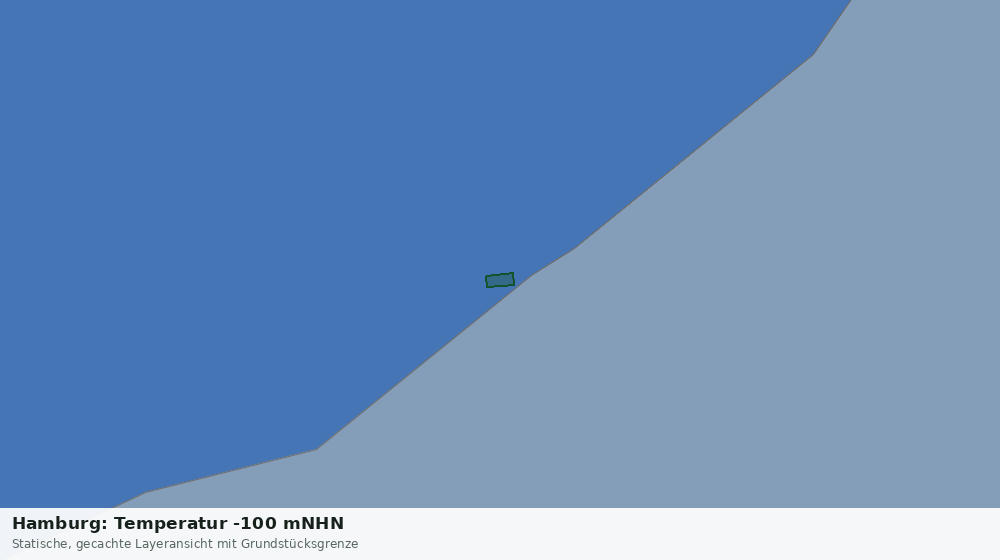 Statische Kartenansicht: Hamburg: Temperatur -100 mNHN