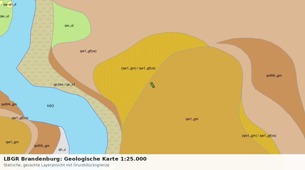 Statische Kartenansicht: LBGR Brandenburg: Geologische Karte 1:25.000