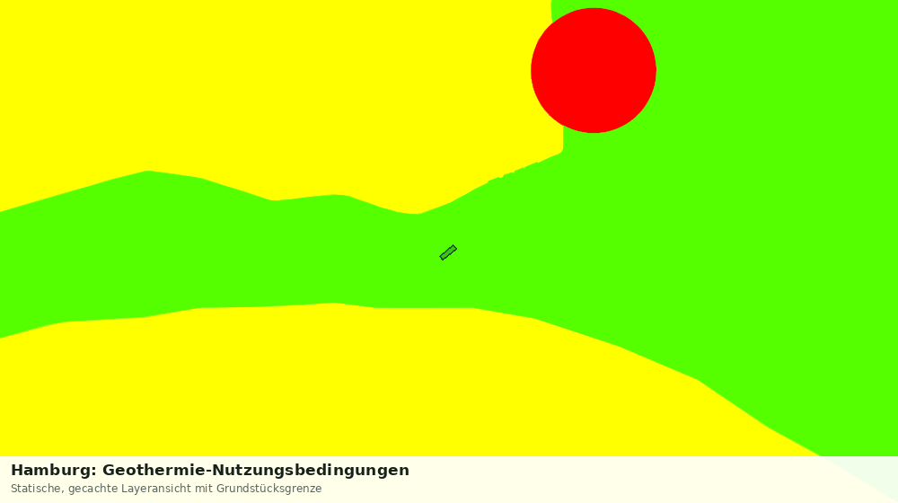 Statische Kartenansicht: Hamburg: Geothermie-Nutzungsbedingungen
