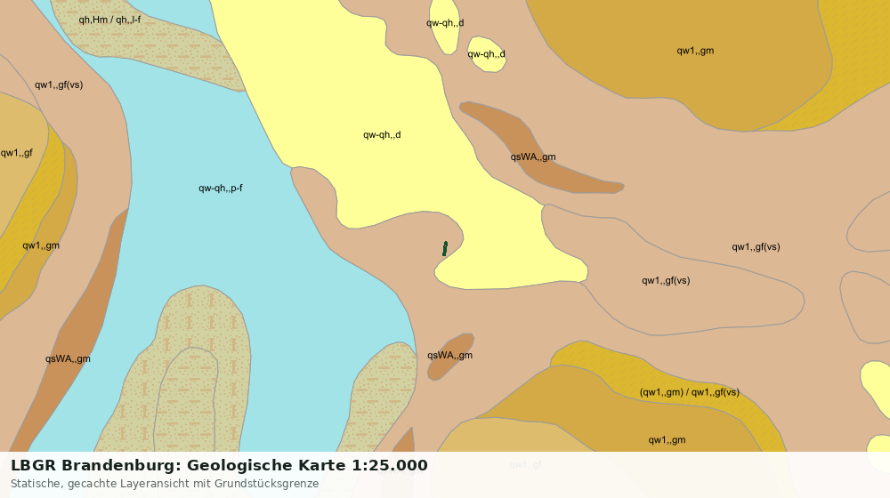 Statische Kartenansicht: LBGR Brandenburg: Geologische Karte 1:25.000