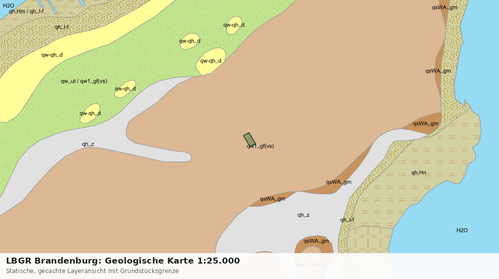 Statische Kartenansicht: LBGR Brandenburg: Geologische Karte 1:25.000