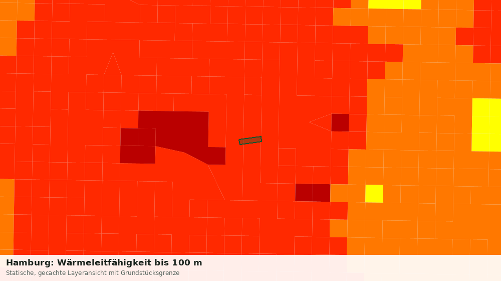 Statische Kartenansicht: Hamburg: Wärmeleitfähigkeit bis 100 m