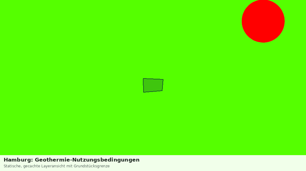 Statische Kartenansicht: Hamburg: Geothermie-Nutzungsbedingungen
