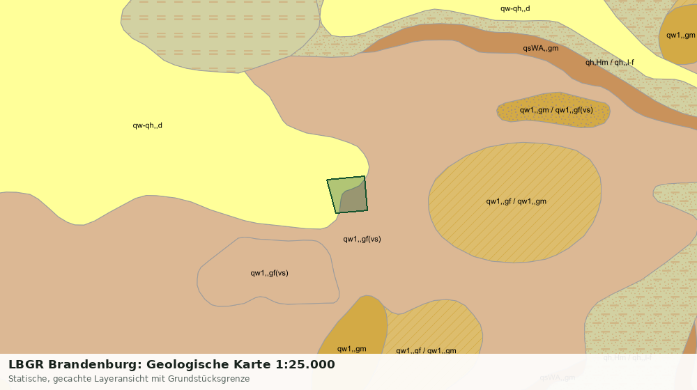 Statische Kartenansicht: LBGR Brandenburg: Geologische Karte 1:25.000