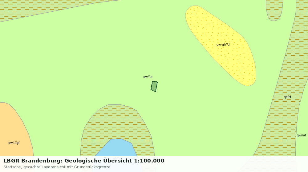 Statische Kartenansicht: LBGR Brandenburg: Geologische Übersicht 1:100.000